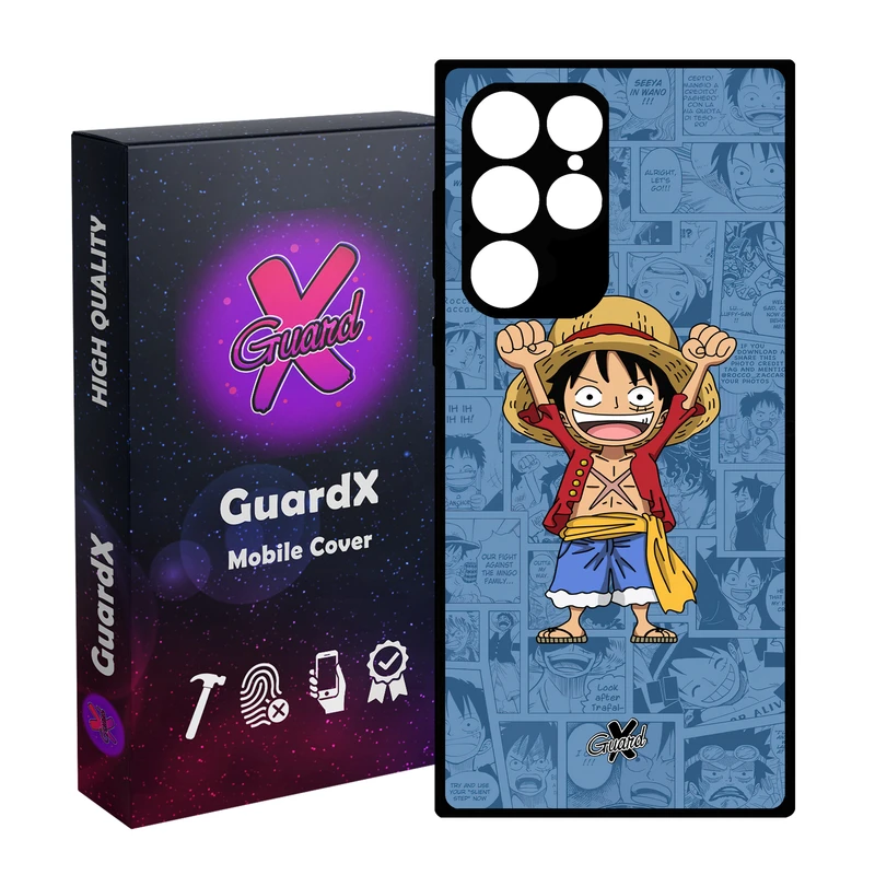 کاور گارد ایکس طرح One Piece Luffy Anime مدل Glass10464 مناسب برای گوشی موبایل سامسونگ Galaxy S23 Ultra