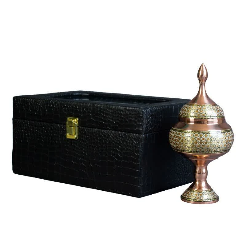 شکلات خوری مسی طرح مس و خاتم مدل JK06