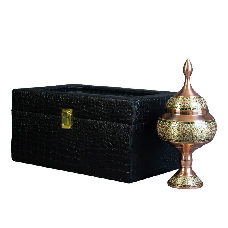 شکلات خوری مسی طرح مس و خاتم مدل JK06