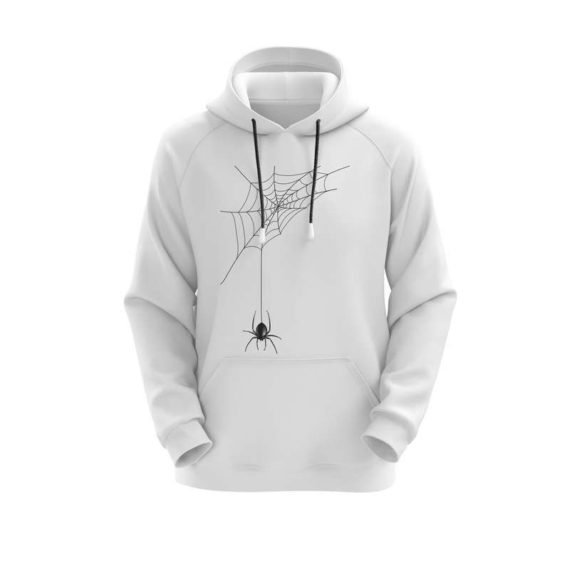 هودی زنانه مدل عنکبوت کد E52 رنگ سفید