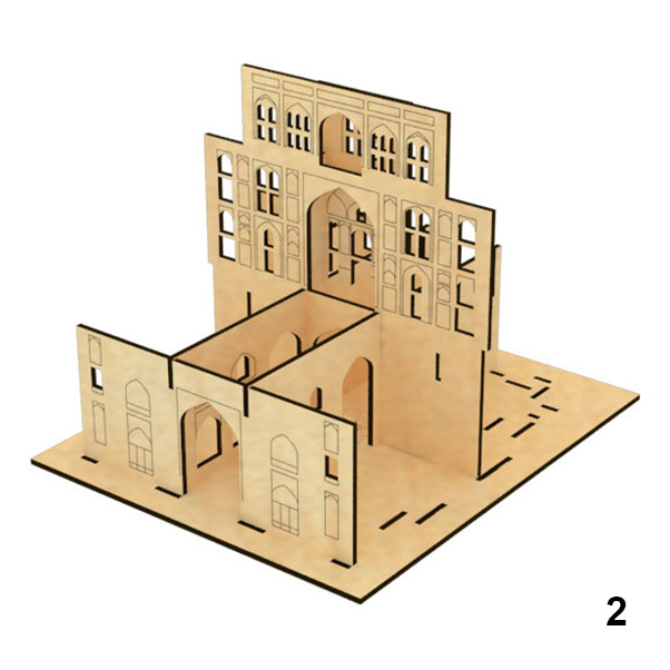 ساختنی مدل ماکت چوبی عمارت عالی قاپو نقش جهان اصفهان کد M100