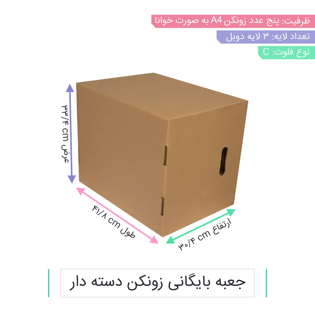 جعبه بسته بندی مدل CS-D22-D22-01 بسته 10 عددی
