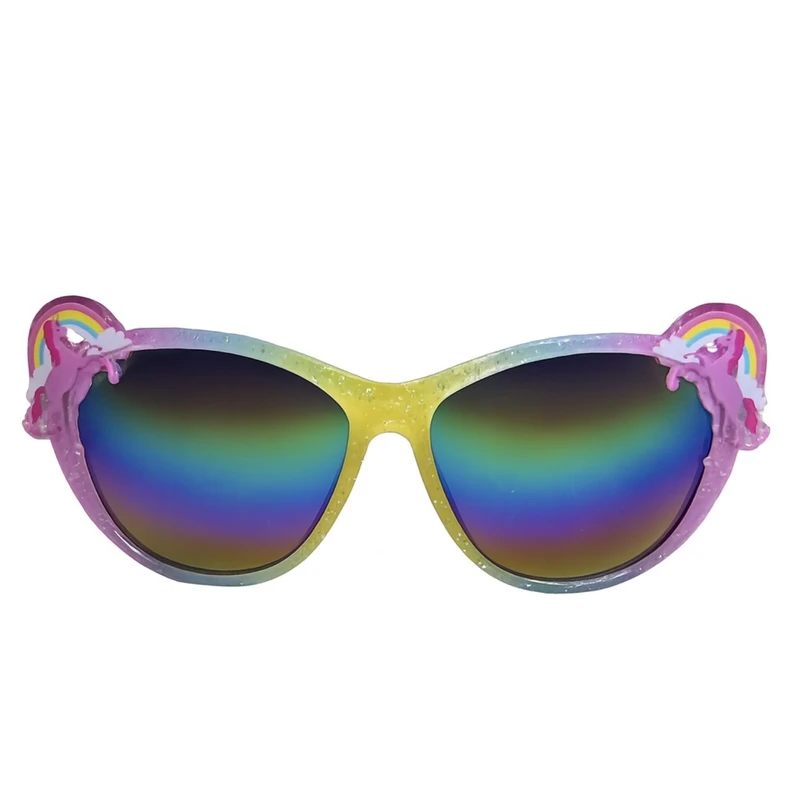 عینک آفتابی دخترانه مدل یونیکورن رنگین کمانی