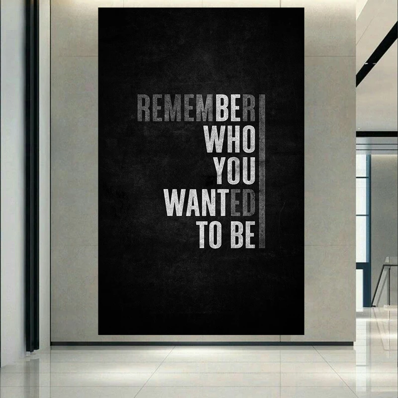 پوستر مدل بک لایت طرح انگیزشی Remember Who You Wented To Be-AR19610 کد AR1670