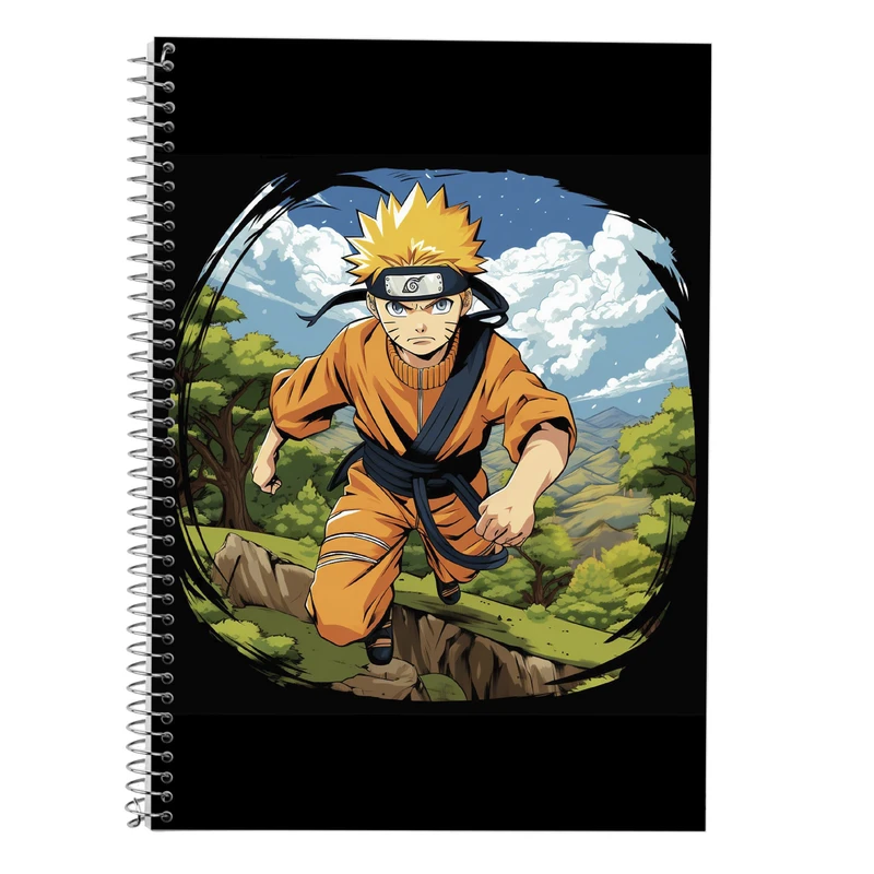 دفتر زبان 50 برگ مدوپد مدل دوخط طرح Naroto کد DF11375