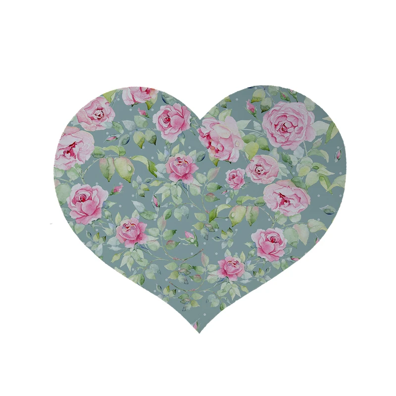 پادری مدل قلب طرح گل کد 5904 سایز 90x90 سانتی متر 