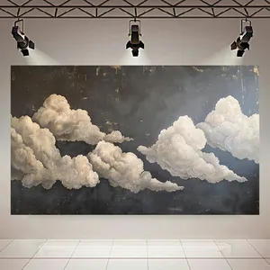 پوستر دیواری طرح نقاشی مدل ابر خاکستری کد AR3058420