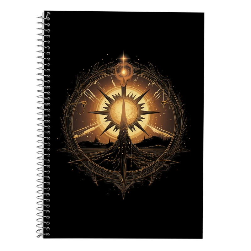 دفتر زبان 50 برگ مدوپد مدل سه خط طرح  ارباب حلقه ها The Lord of the Rings کد DF3102