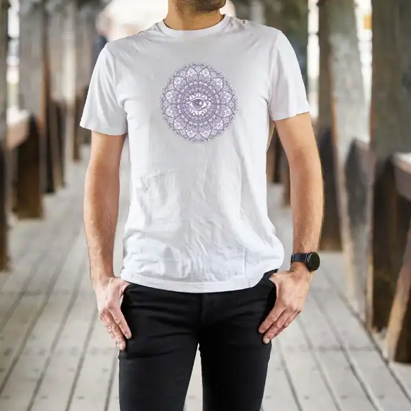 تی شرت آستین کوتاه مردانه مدل گل یوگا