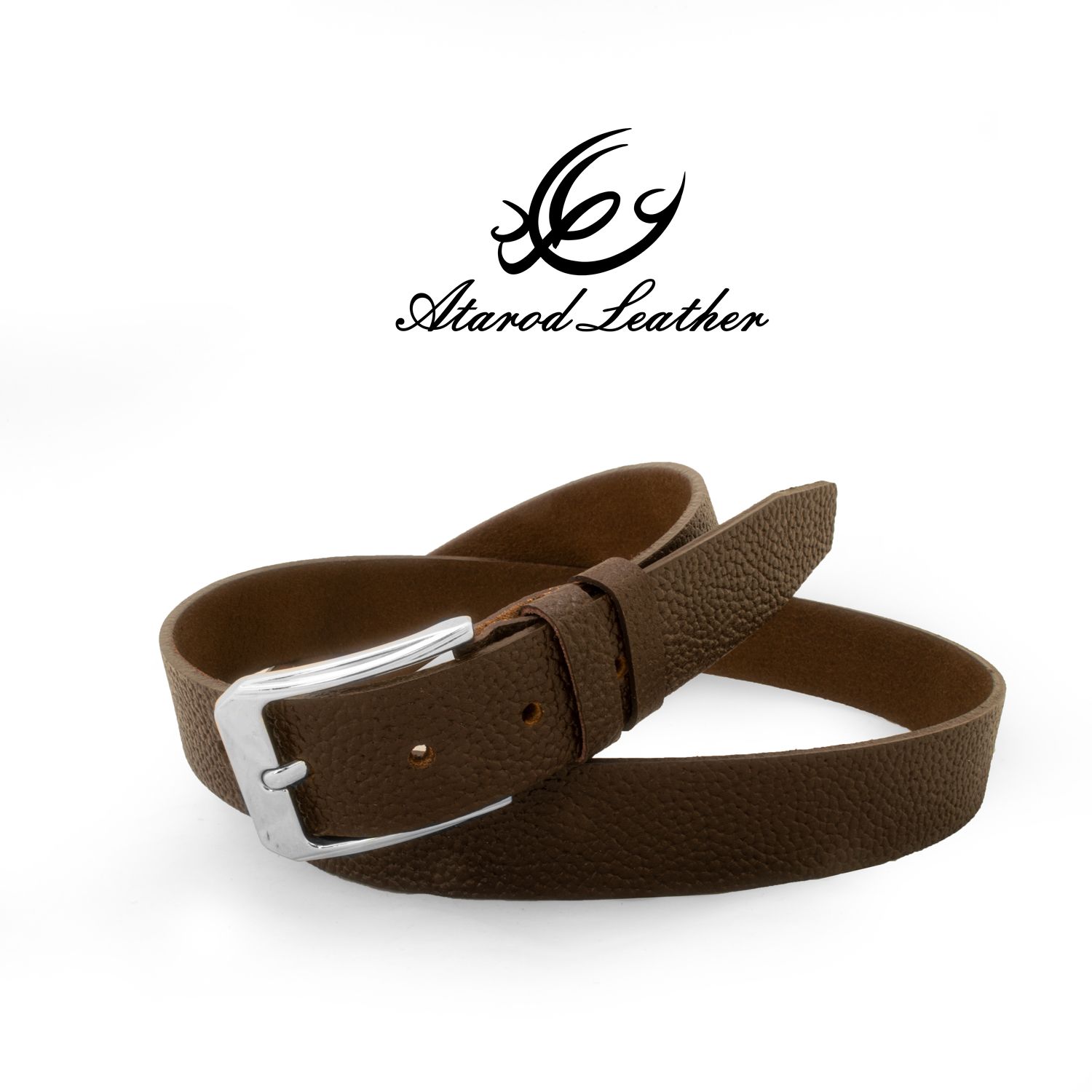 کمربند مردانه چرم عطارد مدل چرم طبیعی گاومیش کد B56 -  - 2