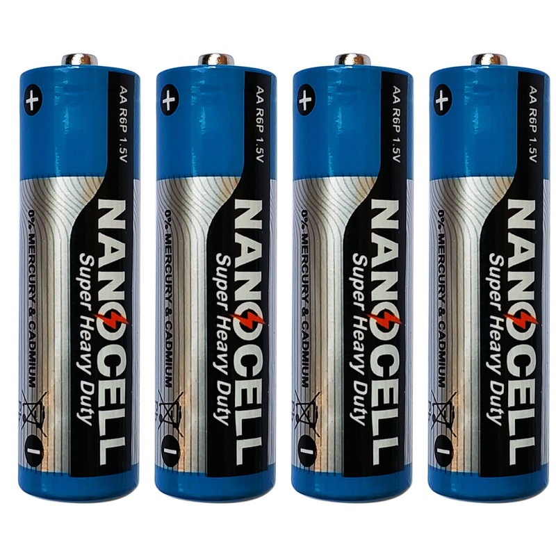 باتری قلمی و نیم قلمی نانوسل مدل Super Heavy Duty بسته 16 عددی