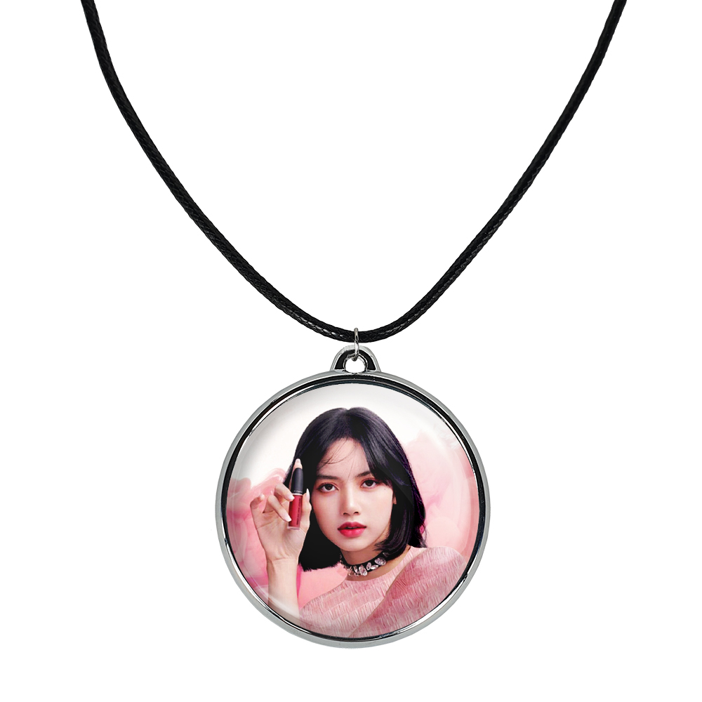 گردنبند خندالو مدل لیسا بلک پینک کد 1432814329