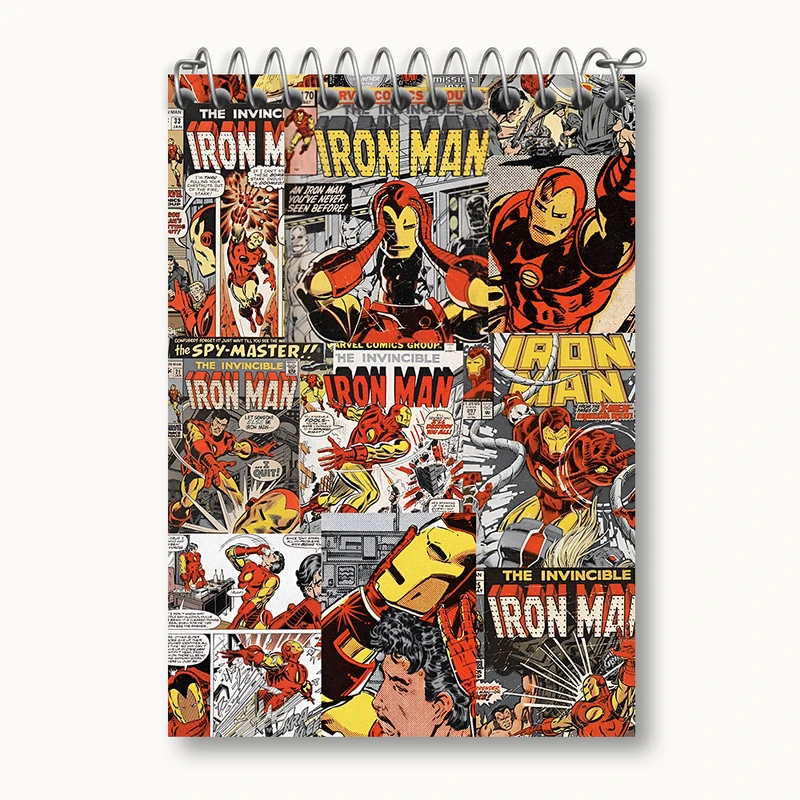 دفتر یادداشت 50 برگ خندالو طرح مرد آهنی مارول (Marvel) کد N2684