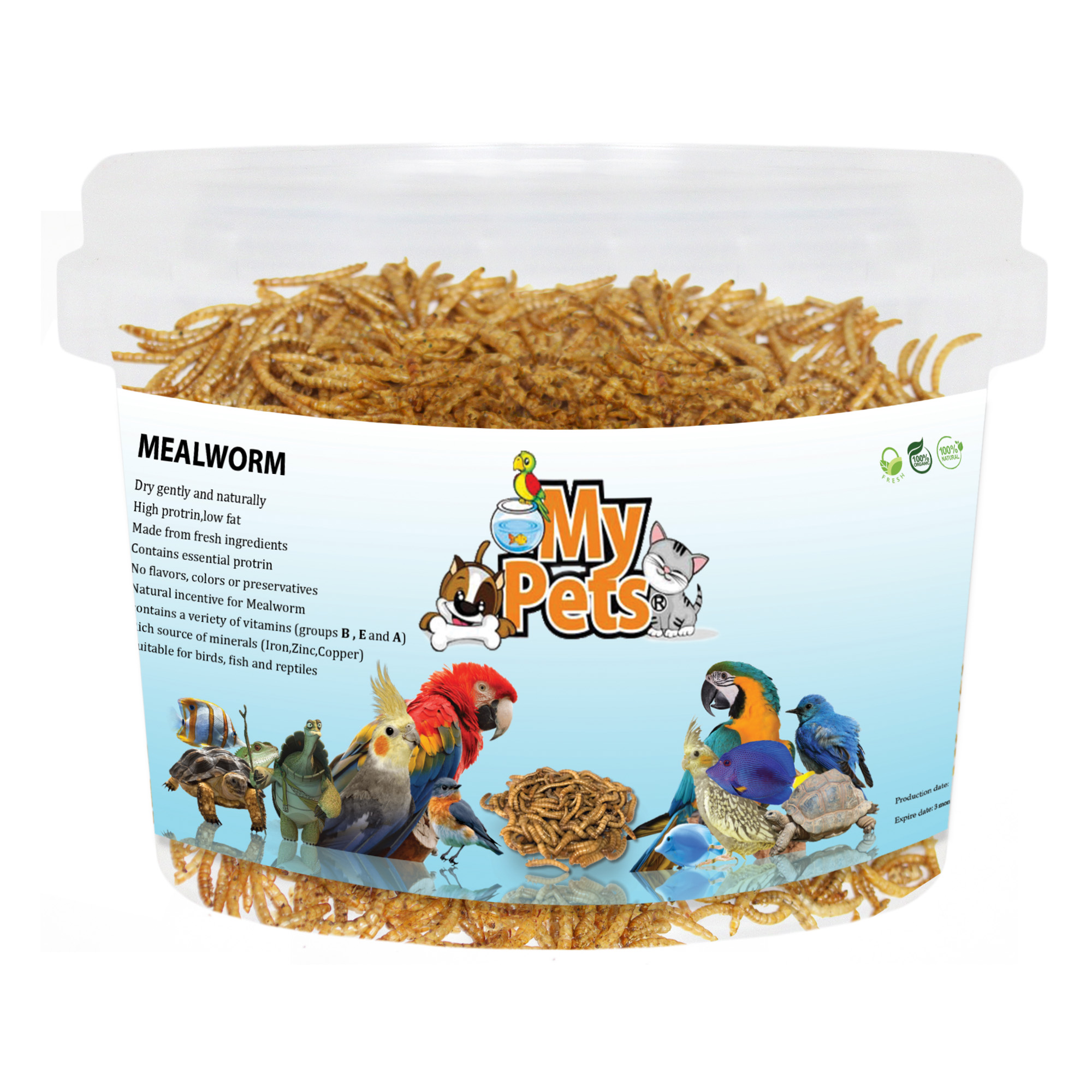 آنباکس غذای تشویقی پرندگان مای پتز مدل Mealworm وزن 70 گرم در تاریخ ۲۵ شهریور ۱۴۰۰