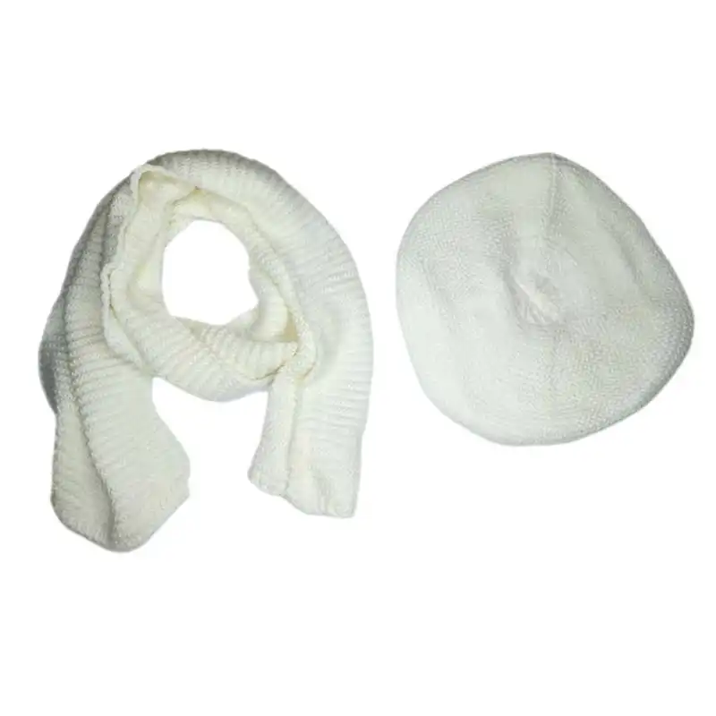 ست کلاه و شال گردن بافتنی مدل فرانسوی