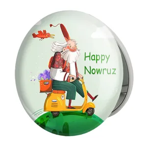 آینه جیبی خندالو طرح نوروز مدل تاشو کد 24594 