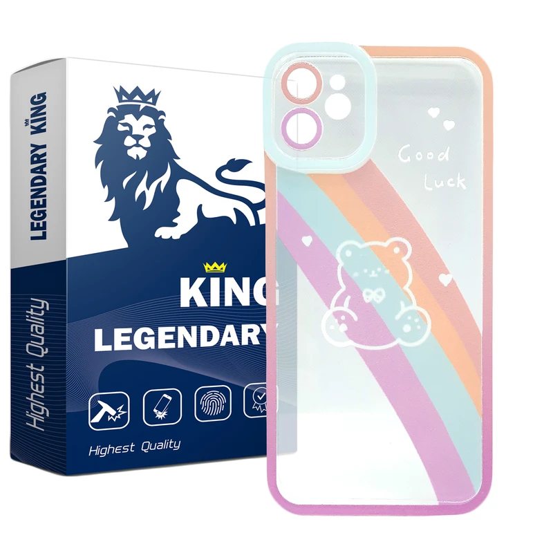  کاور لاین کینگ مدل خرس رنگی مناسب برای گوشی موبایل  اپل IPhone 12
