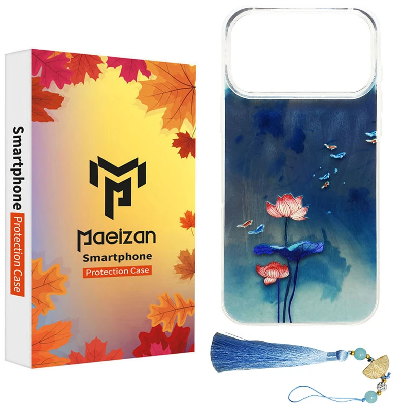 کاور پاییزان مدل نیلوفر آبی طرح لاکچری مناسب برای گوشی موبایل اپل IPhone 17 Pro Max