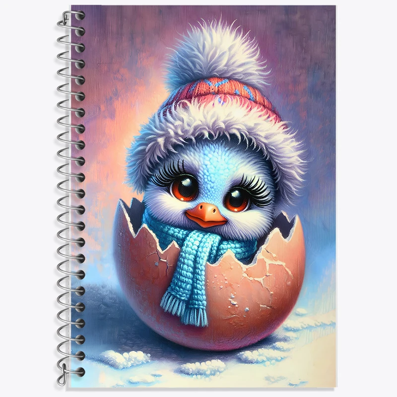 دفتر زبان 50 برگ خندالو مدل سه خط طرح جوجه کد F7142