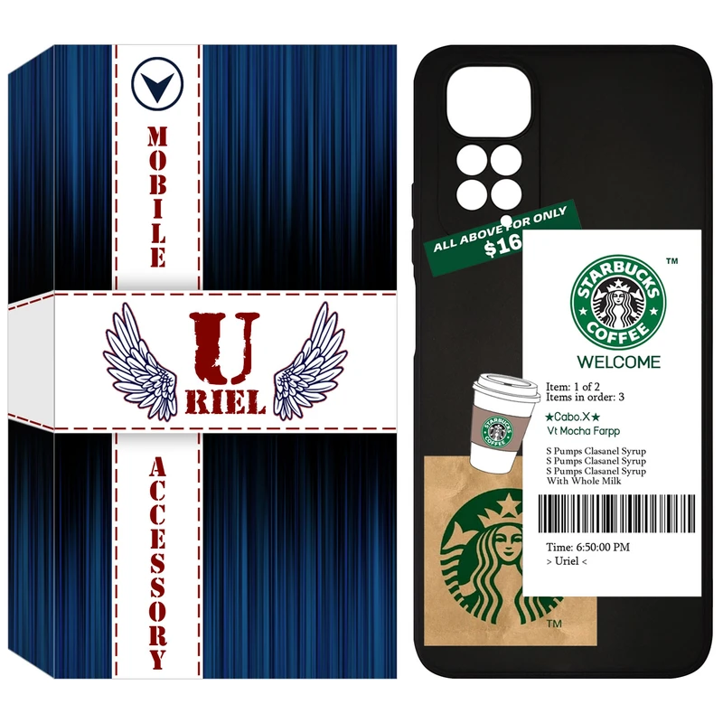 کاور مدل KSH کد 4 طرح استارباکس مناسب برای گوشی موبایل شیائومی Redmi Note 11S