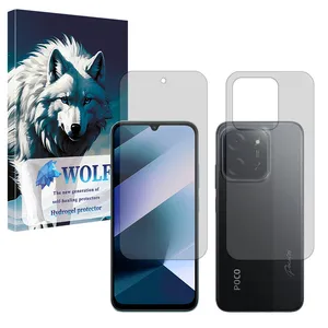 Wolf Tough model transparent screen protector suitable for Xiaomi Poco C85 4G mobile phone along with the back protector