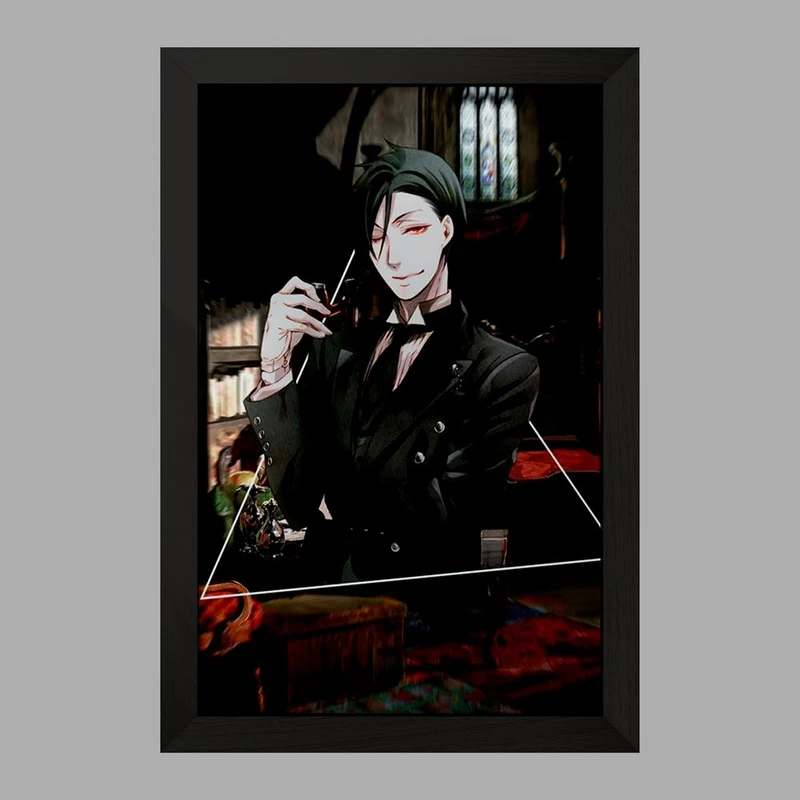 تابلو خندالو مدل سباستین انیمه خادم سیاه Black Butler  کد 16334