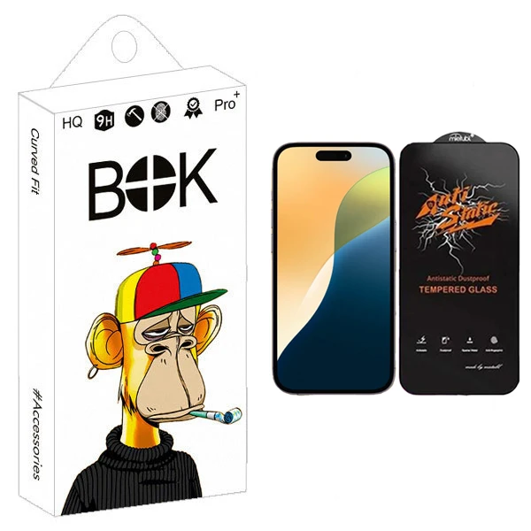محافظ صفحه نمایش بوک مدل Antistatic Glavers مناسب برای گوشی موبایل اپل iphone 16 Pro
