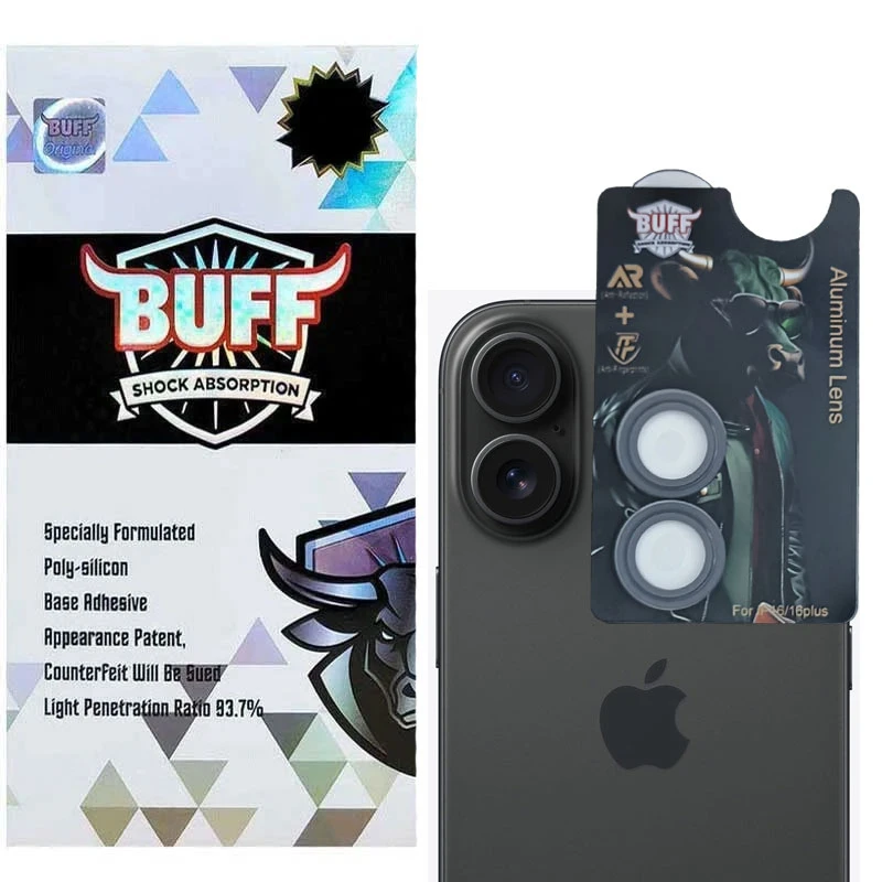 محافظ لنز دوربین فلزی بوف مدل Aluminum Metal-Guarantee مناسب برای گوشی موبایل iPhone 16/16 Plus