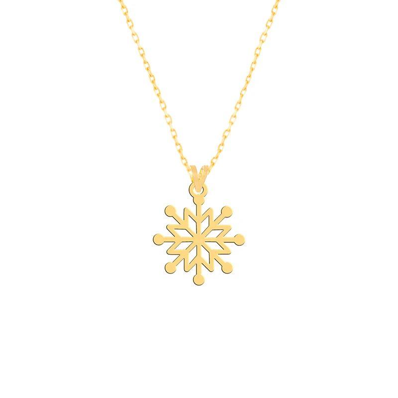 گردنبند طلا 18 عیار زنانه فرشته مدل برف   WNLZ-000571