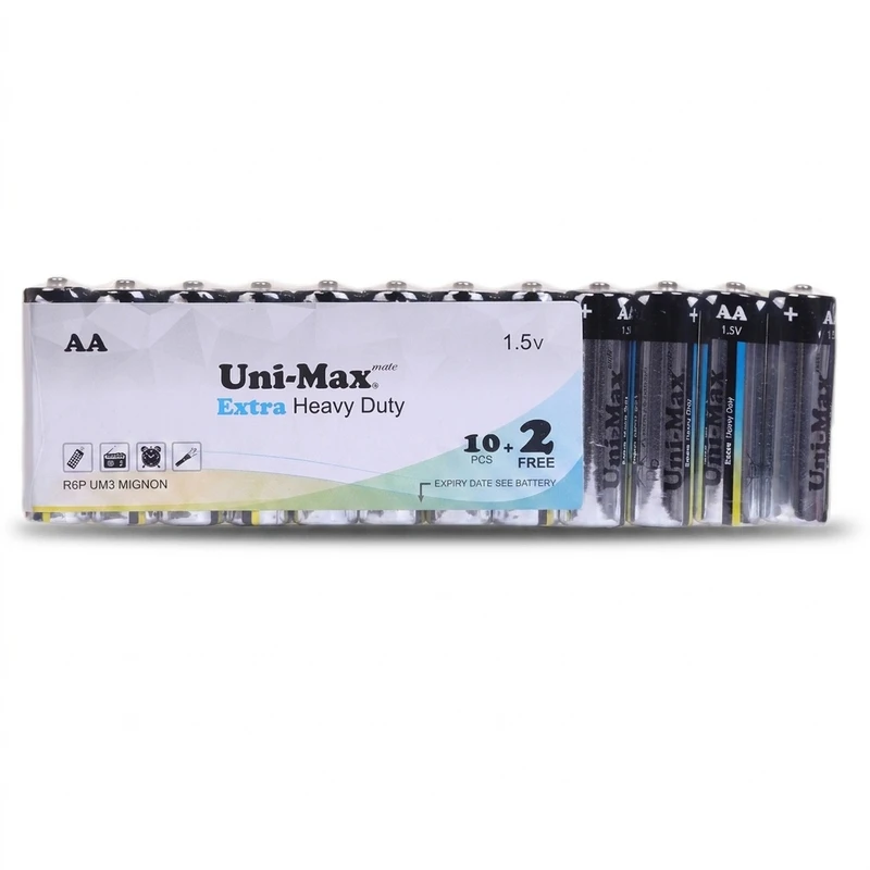باتری قلمی یونی مکس مدل Extra Heavy Duty بسته 12 عددی