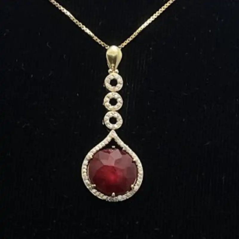 گردنبند طلا 18 عیار زنانه مدل GA009 طرح اشکی