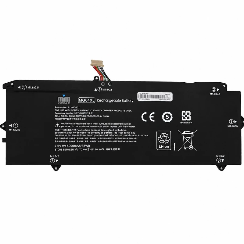 باتری لپ‌تاپ 4 سلولی دابل ام مدل MG04XL مناسب برای لپ تاپ Elite x2 1012 G1
