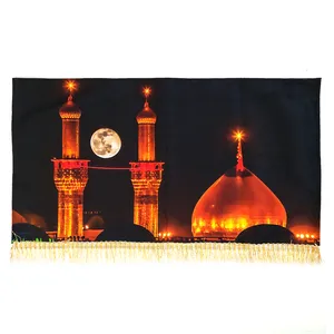 پرچم مدل سردری گنبد حرم اباعبدالله در شب