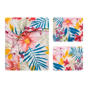 سرویس ملحفه آدنو مدل Summer کد CH70 دونفره 3تکه