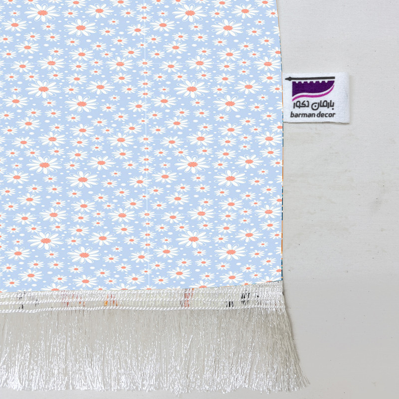 شال مبل بارمان دکور طرح بابونه کد 47 سایز 98x180 سانتی متر