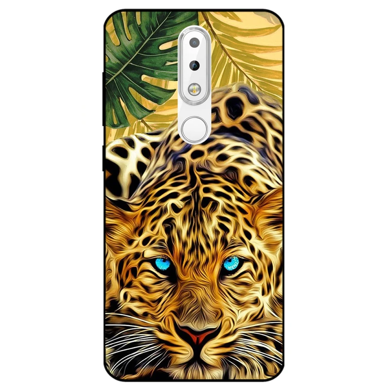 کاور مگافون طرح پلنگ مدل 7455 مناسب برای گوشی موبایل نوکیا 6.1 Plus / X6     