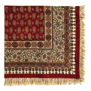 رومیزی قلمکار طرح سنتی چهارنفره کد 100-3