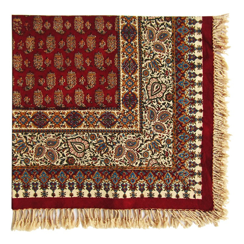رومیزی قلمکار طرح سنتی چهارنفره کد 100-3