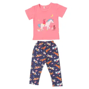 ست تی شرت و شلوار دخترانه مدل پونی