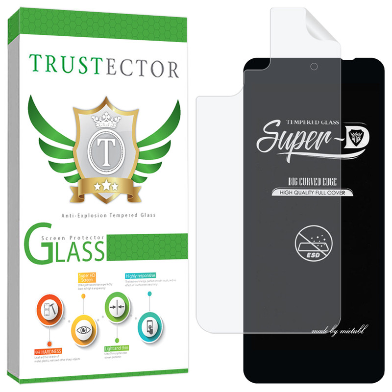 محافظ صفحه نمایش تراستکتور مدل SUNT مناسب برای گوشی موبایل شیائومی Redmi Note 12 5G / Poco X5 به همراه محافظ پشت گوشی