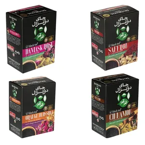 چای سیاه چهار طعم دوغزال - 400 گرم بسته 4 عددی