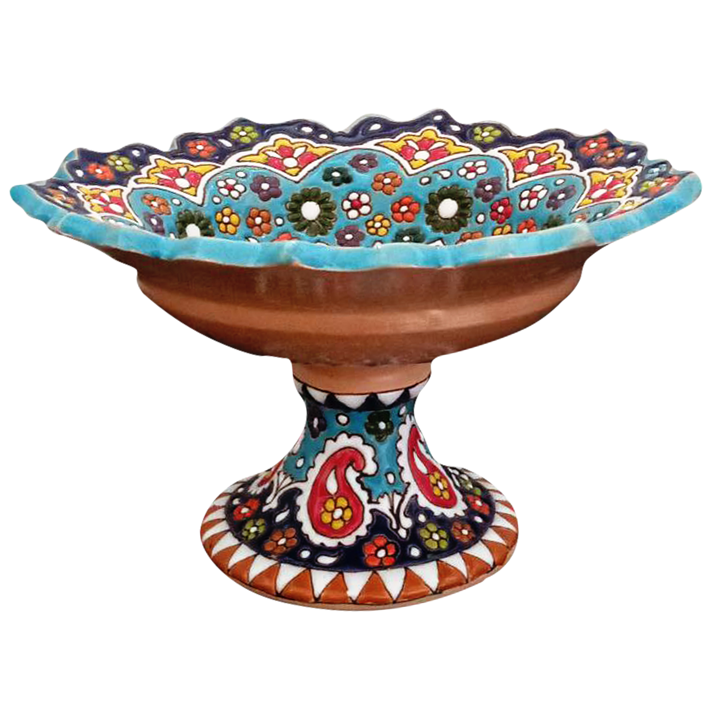 شیرینی خوری میناکاری سفالی کد SM1