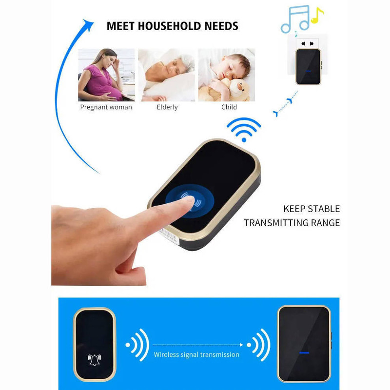 زنگ بی سیم مدل 2T193 به همراه دو عدد شستی