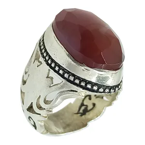 انگشتر نقره مردانه سلین کالا مدل عقیق کد ce-As209