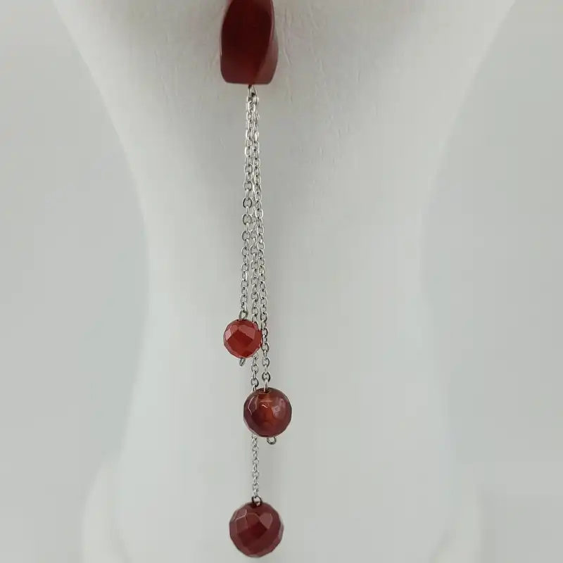 نیم ست زنانه مدل عقیق آویز کد 0964