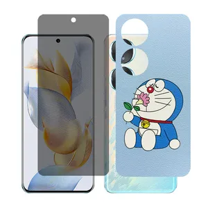 Glass together model privacy screen protector suitable for Honor 70 mobile phone with back cover sticker