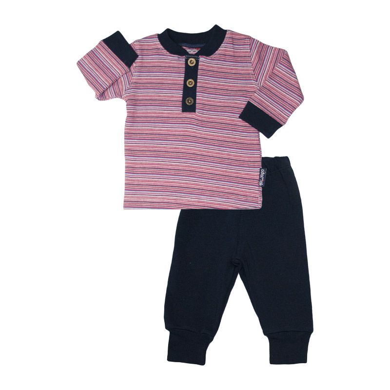 ست تی شرت آستین بلند و شلوار نوزادی آدمک کد 111201 - - 1