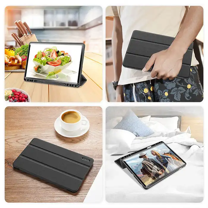 کیف کلاسوری دوکس دوکیس مدل Tri-Fold مناسب برای تبلت سامسونگ Galaxy Tab S7 Plus