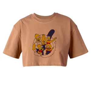 کراپ‌تاپ آستین کوتاه زنانه مدل سیمپسون ها  کد L321 K