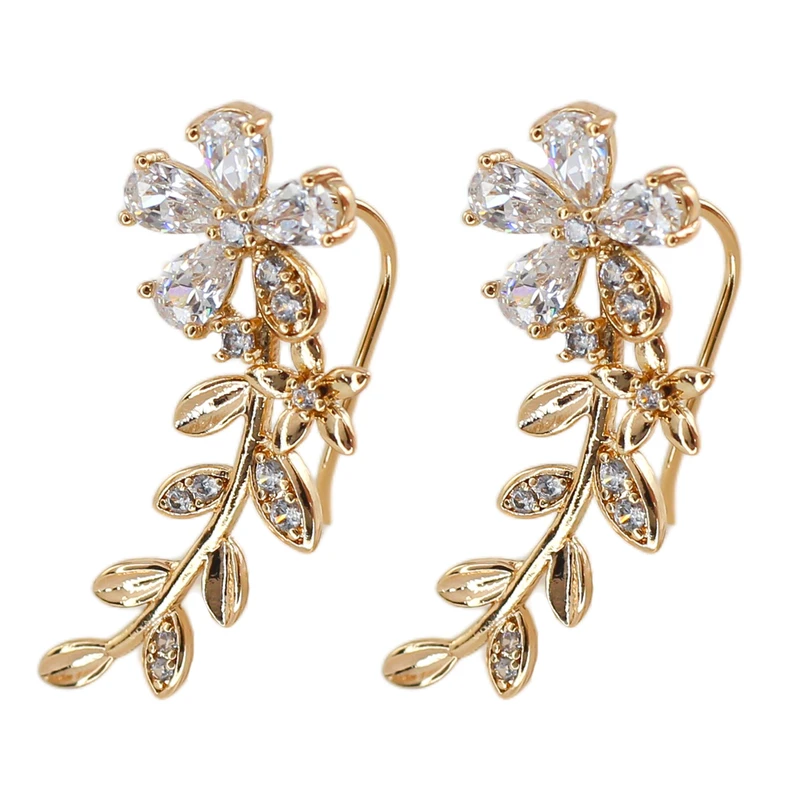 گوشواره آویز زنانه ژوپینگ مدل گل کد AAC1226